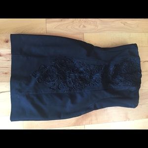 Black strapless dress